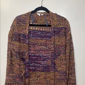 GAP Multicolor Knit Cardigan